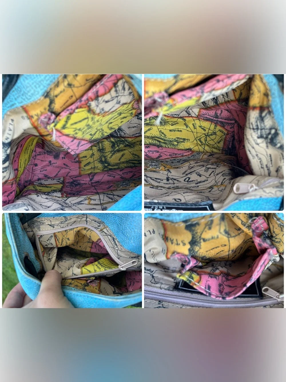 Vintage Original by Sharif 1827 Hand Painted Leather Parrot Tropical Satchel